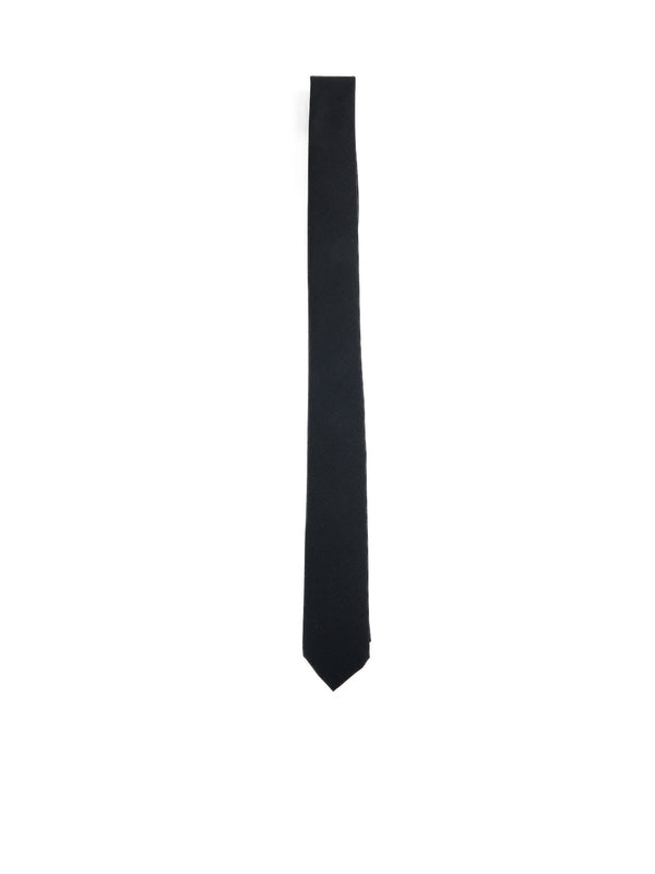 Black Wool Cashmere Necktie