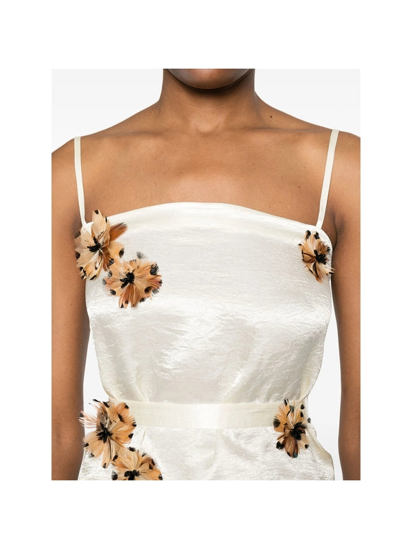 Floral Appliqué Sleeveless Top