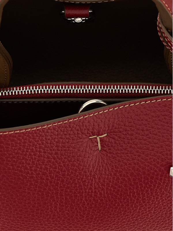 Tod'S Burgundy Tote Bags