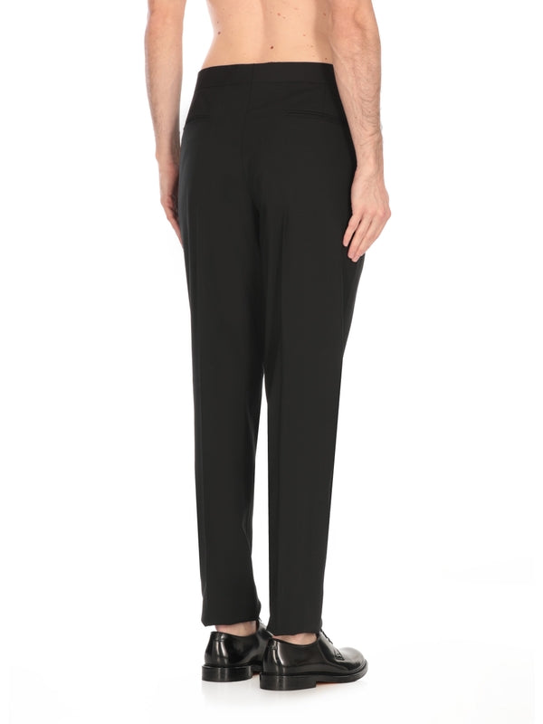 Straight Virgin Wool Tailored Pants