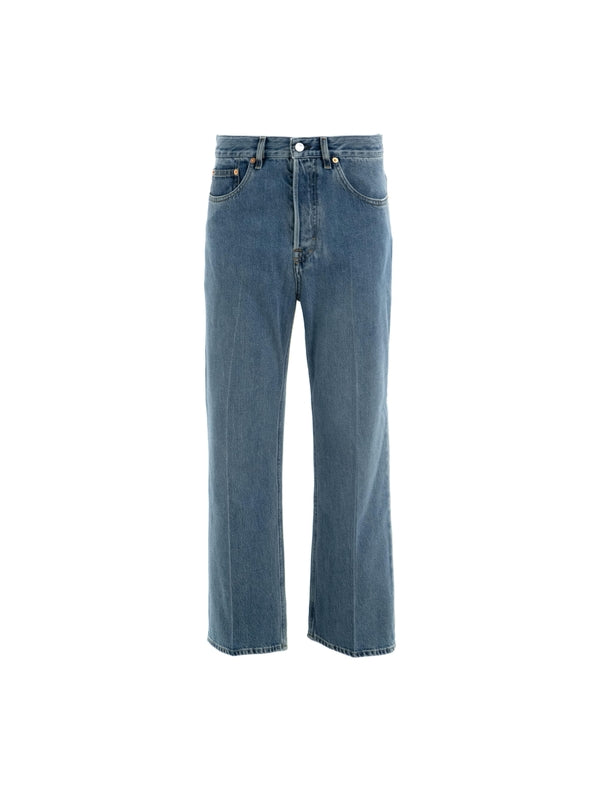 Back Logo Patch Denim Pants