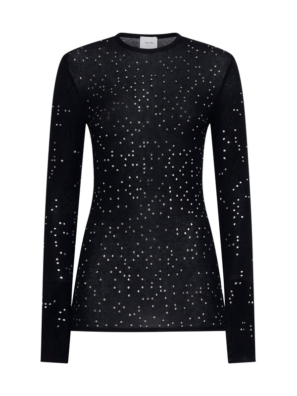 Rhinestone Long Sleeve Top