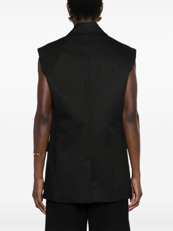 Black Single
  Breasted Vest