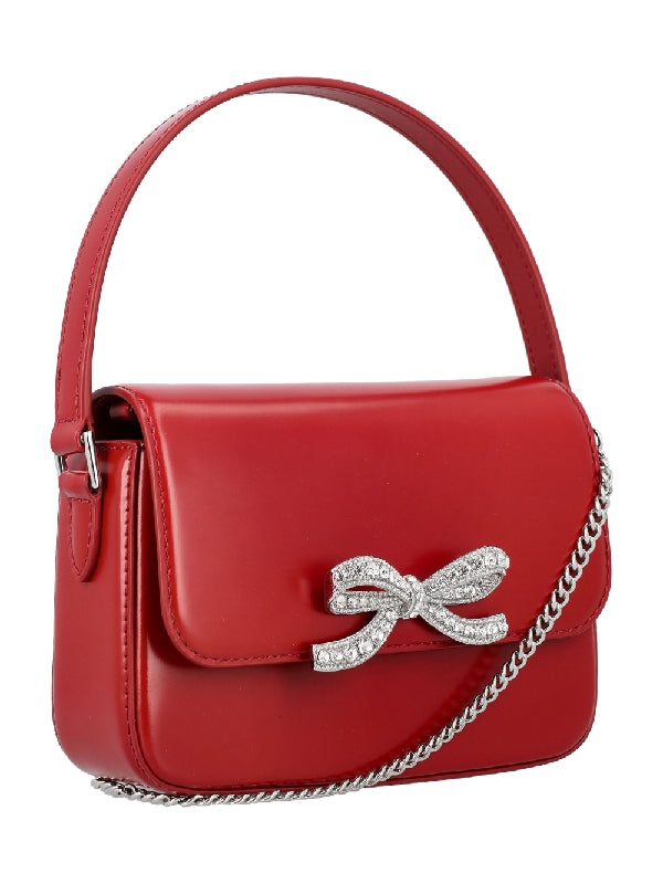 Bow Chain Leather Tote Bag