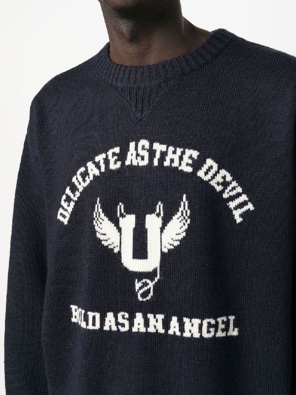 Angel Logo Slogan Knit