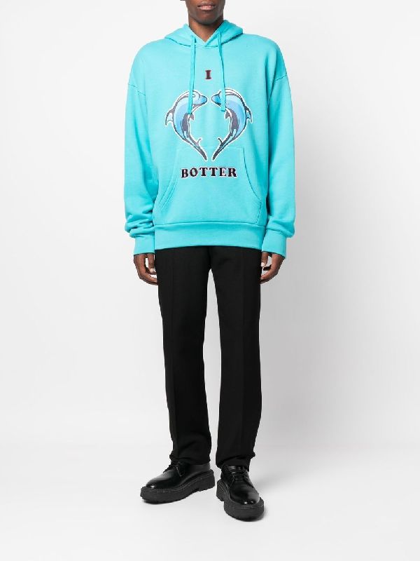 Dolphin Logo Printed Hoodie