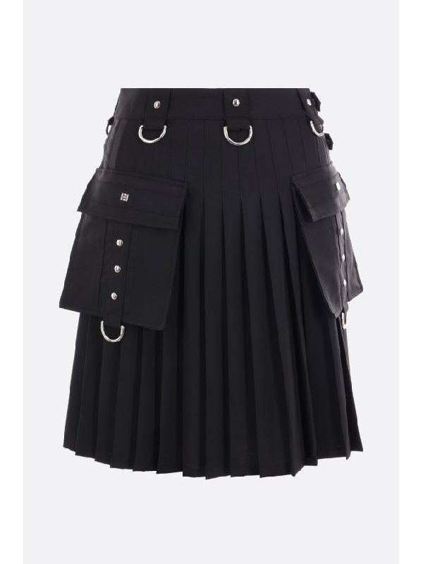 4g Pleats Cargo Skirt