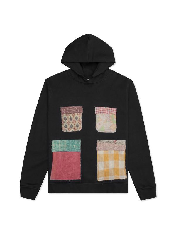 Multi Flap Pocket Fleece Hoodie