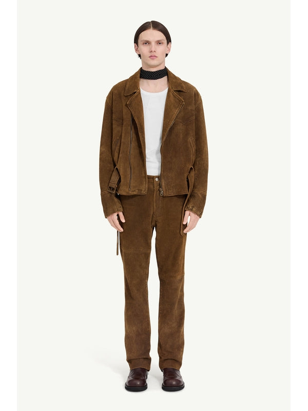 Brown Suede Biker Jacket