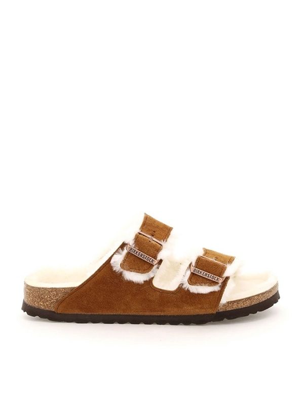 Arizona Shearling Suede Sandals