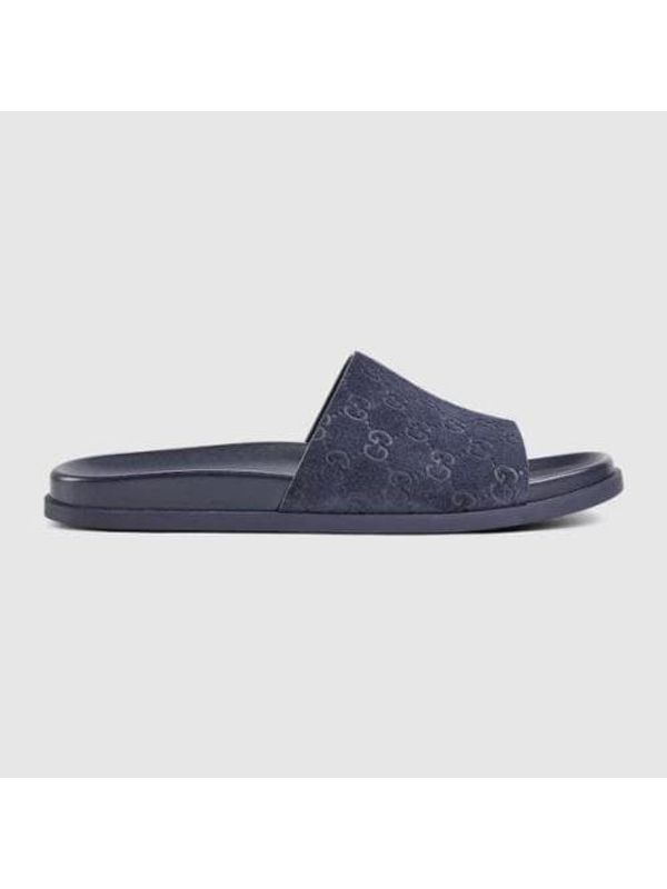 Gg Calfskin Suede Sandals