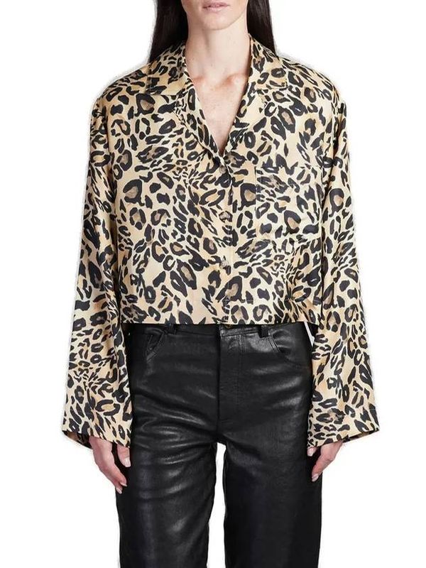 Vally Animal
  Printing Cropped Shirt