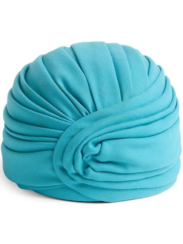 V Logo Metal Embellished Wool
  Turban