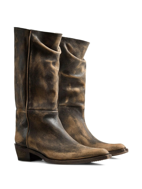 Khaite Black Ankle Boots