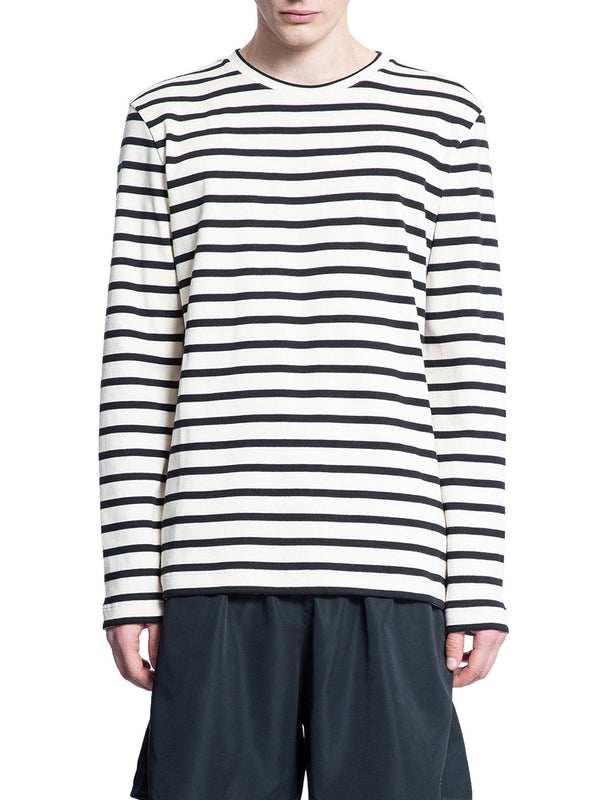 Stripe Cotton Long-Sleeve Top