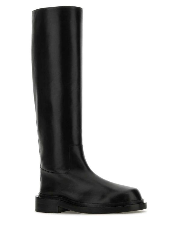 Black Calfskin High Boots