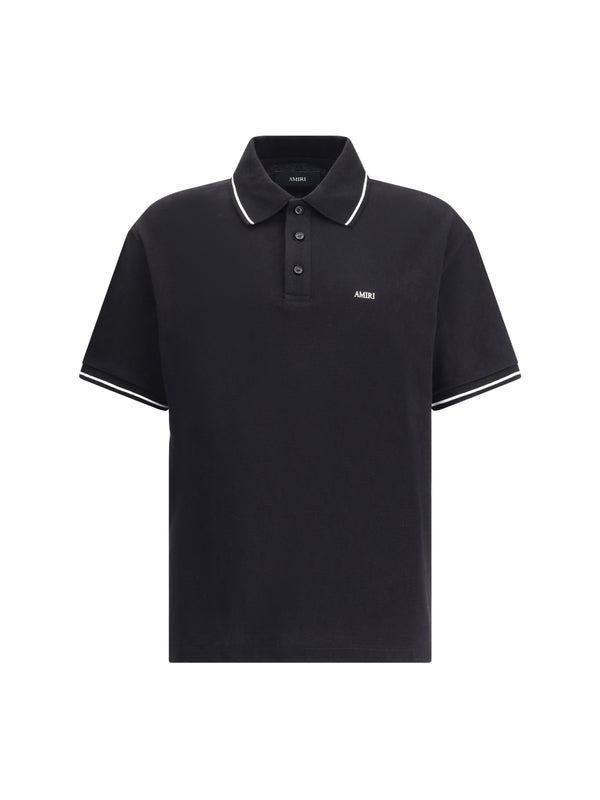 Amiri Black Polo Shirts