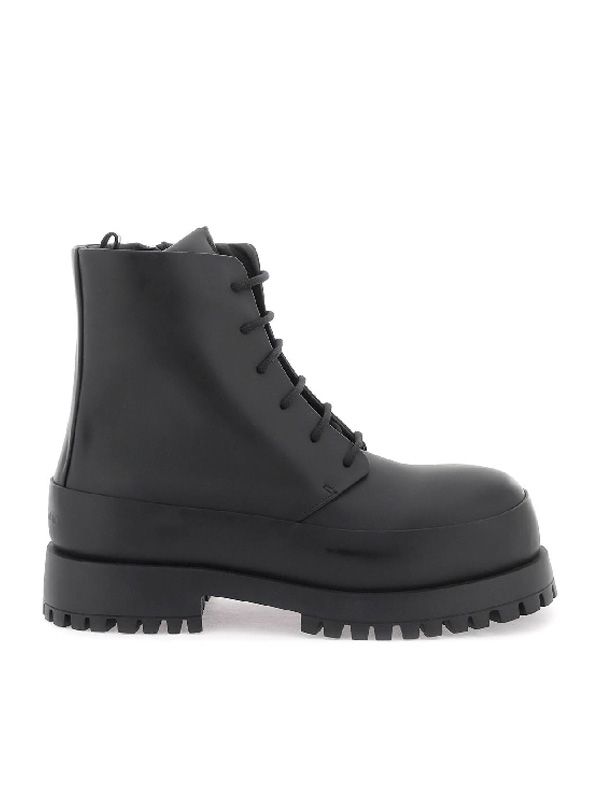 Round Toe Combat Boots