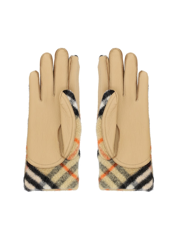 Check Pattern Wool Gloves