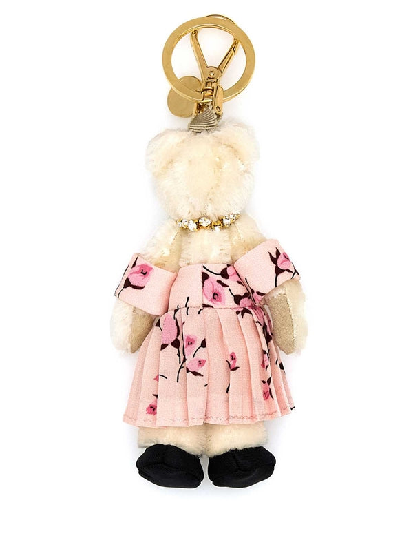 Triangle Logo Dress Teddy Charm Keyring