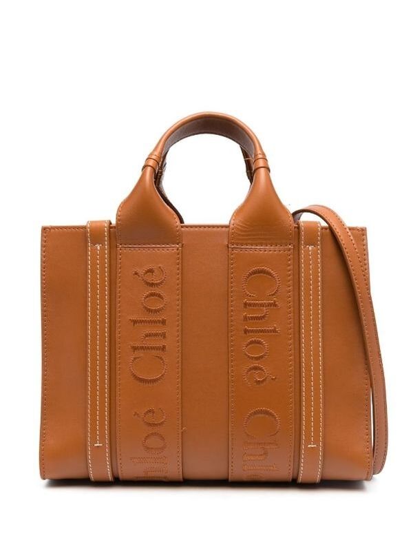 Woody Leather Tote Bag