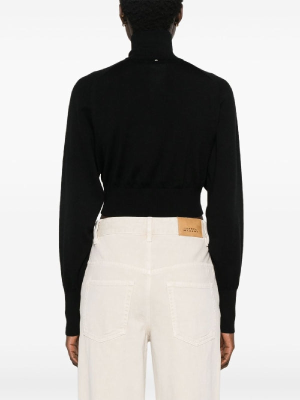 Wool Ribbed Turtleneck Knit