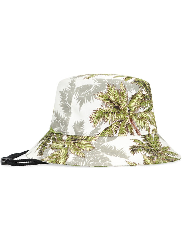 Logo Drawstring Cotton Bucket Hat