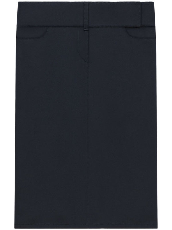 Back Logo Patch Midi Skirt