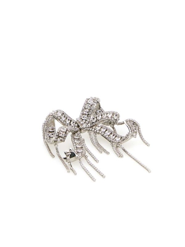 Crystal Fringe Bow Brooch