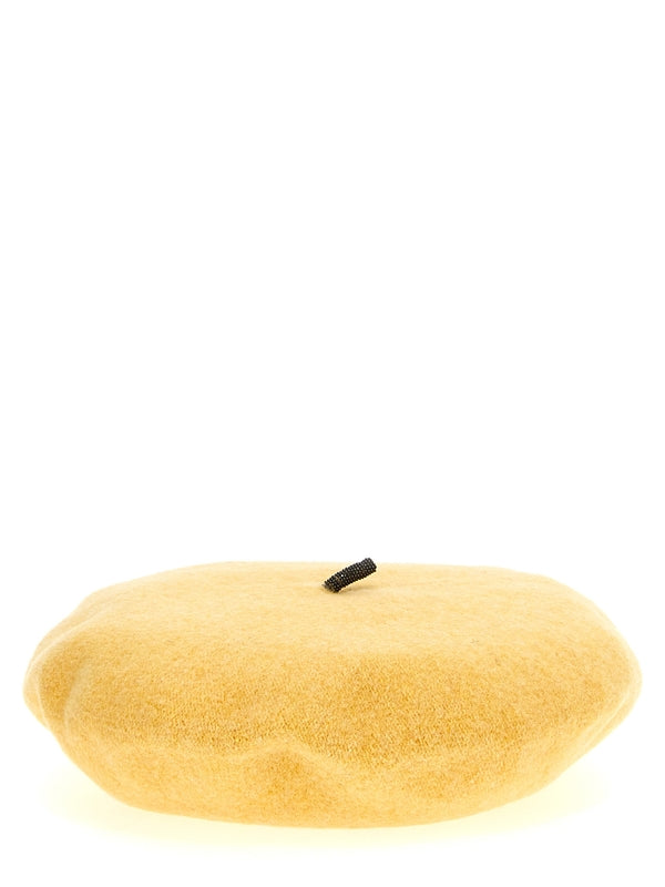 Monili Detail Wool Beret