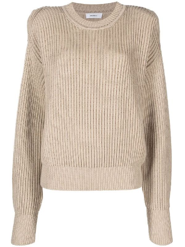 Rib Wool Crewneck Knit