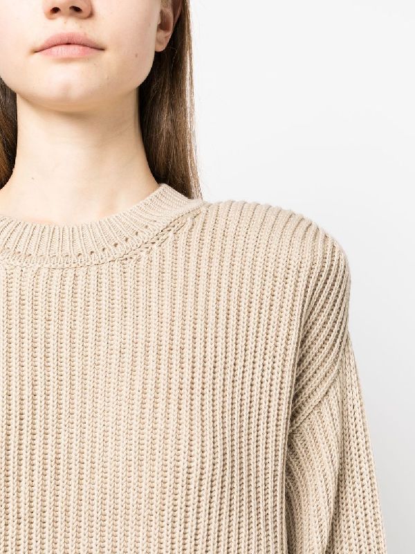 Rib Wool Crewneck Knit