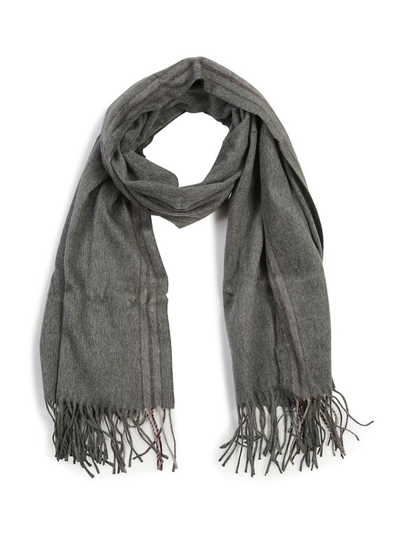 Fringe Detail Silk Scarf