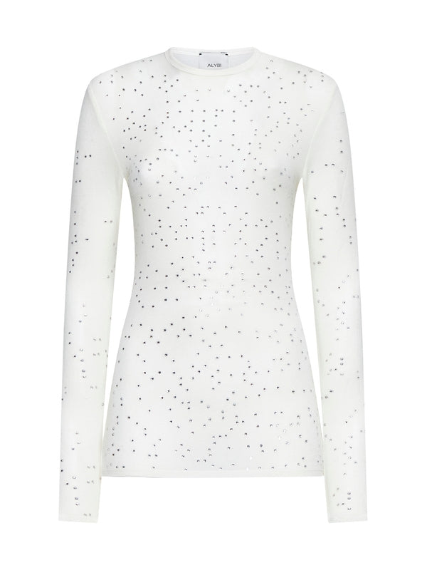 Rhinestone Long Sleeve Top