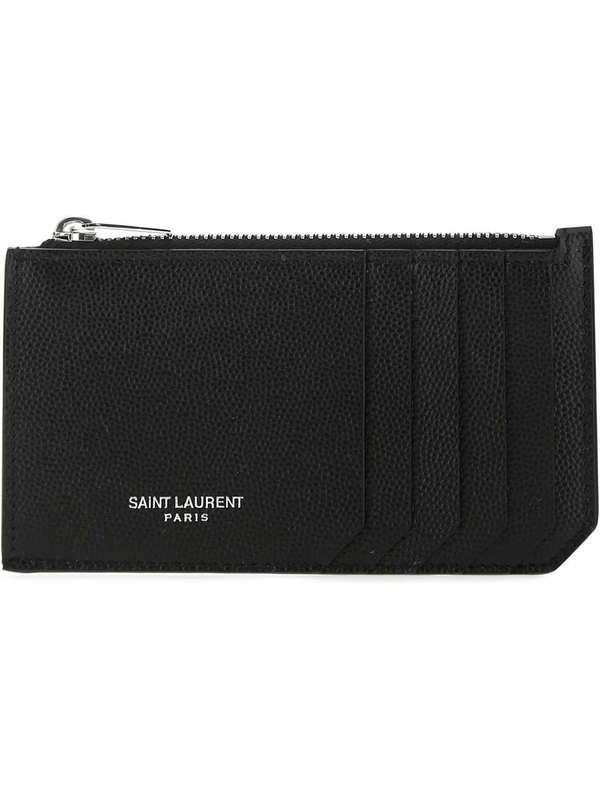 Monogram Leather Zipper Card Wallet