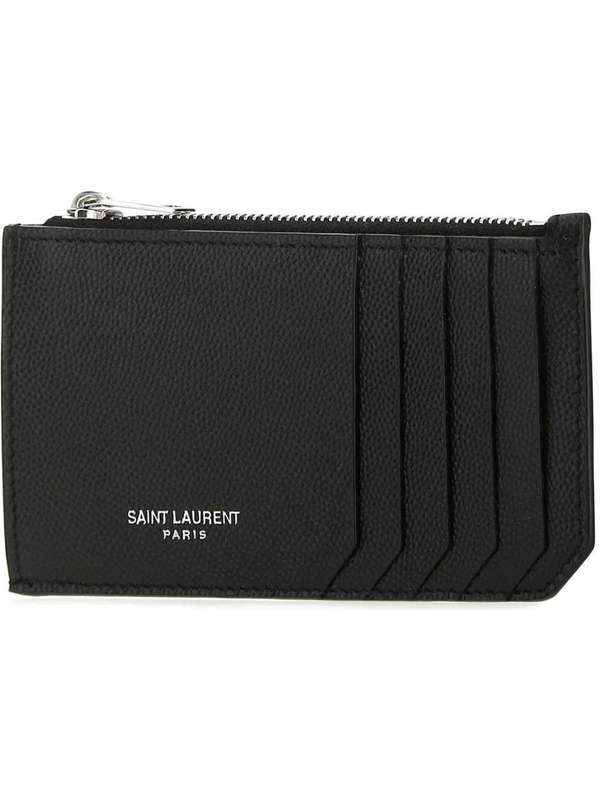 Monogram Leather Zipper Card Wallet