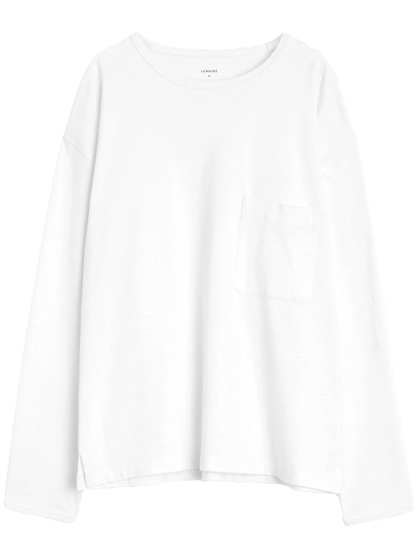 Boxy One Pocket Cotton Linen
  Long Sleeve