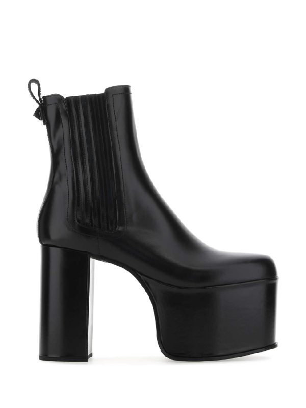 Black Platform Chelsea Boots