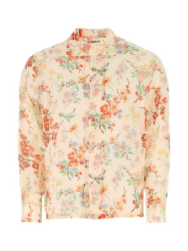 Floral Printing Silk Shirt