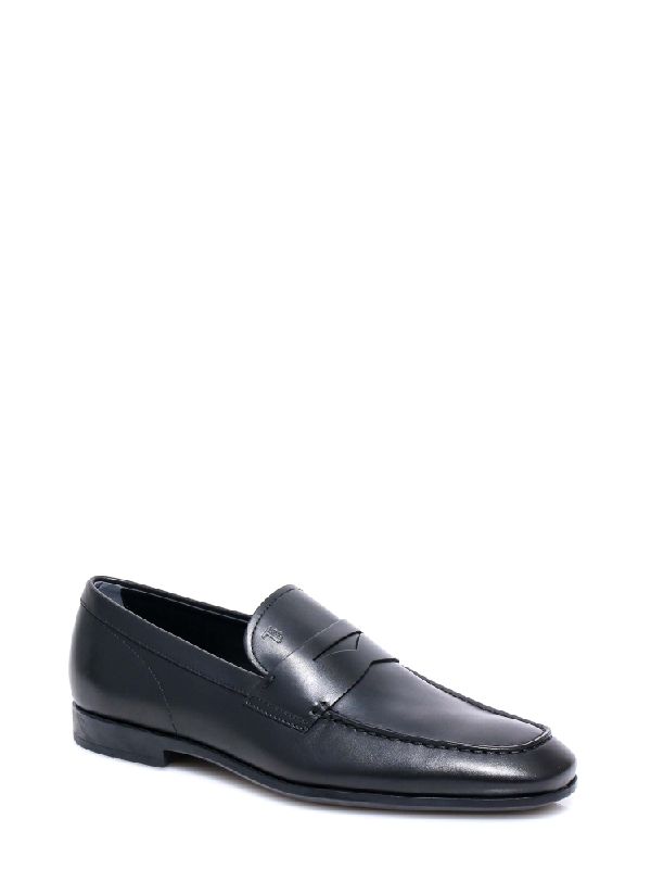 Black Leather Penny Loafer