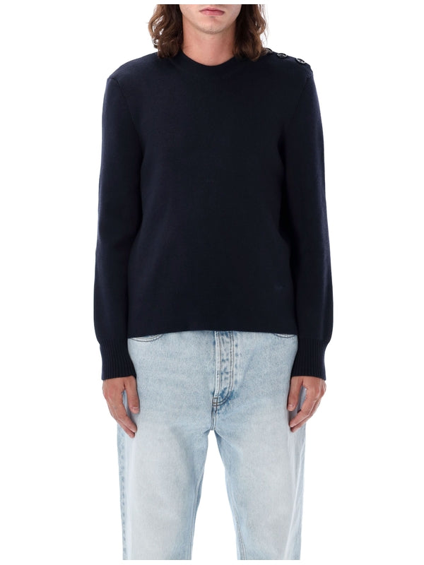 ami - Sailor Shoulder Button Cotton Wool
  Knit - Jente