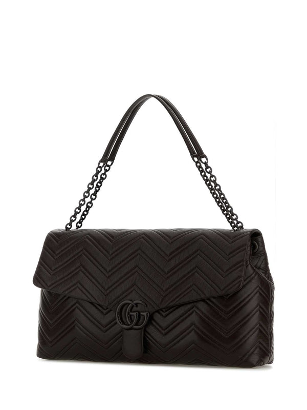 Gucci Gg Marmont Maxi Brown Crossbody & Shoulder Bags