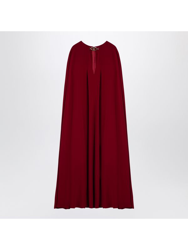 V Logo Silk Dress