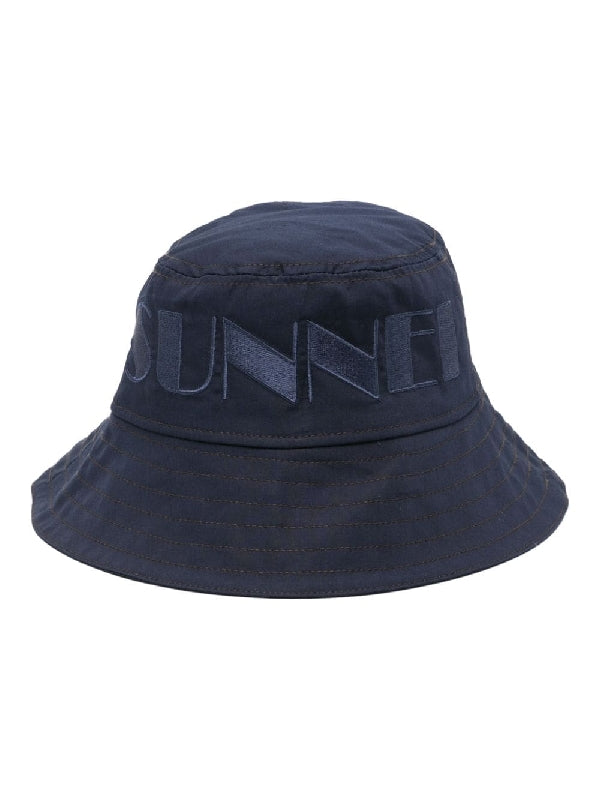 Logo Embroidered Cotton Bucket Hat