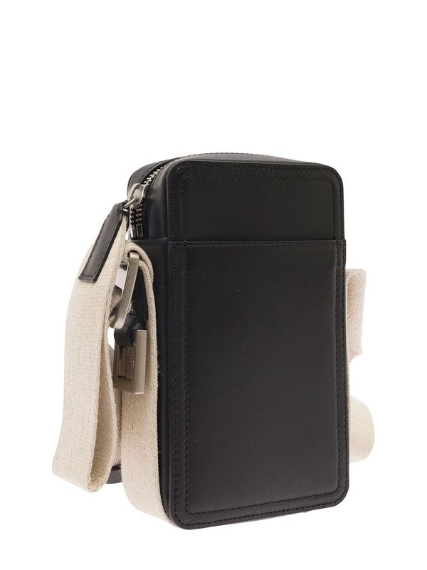 Vertical Logo Leather
  Crossbody Bag