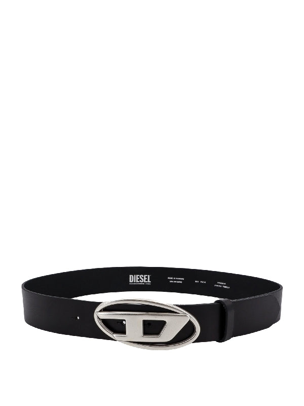 B 1DR Logo Buckle Leather Belt