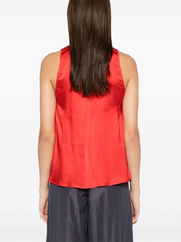 V-Neck Silk
  Sleeveless Top