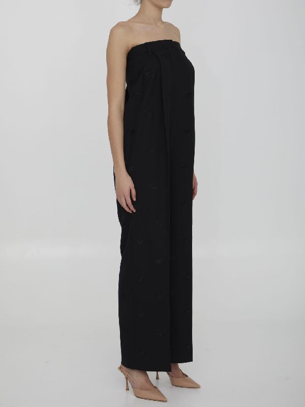 EKD Embroidered Tailored Wool Jumpsuit