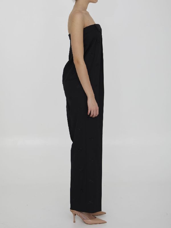 EKD Embroidered Tailored Wool Jumpsuit