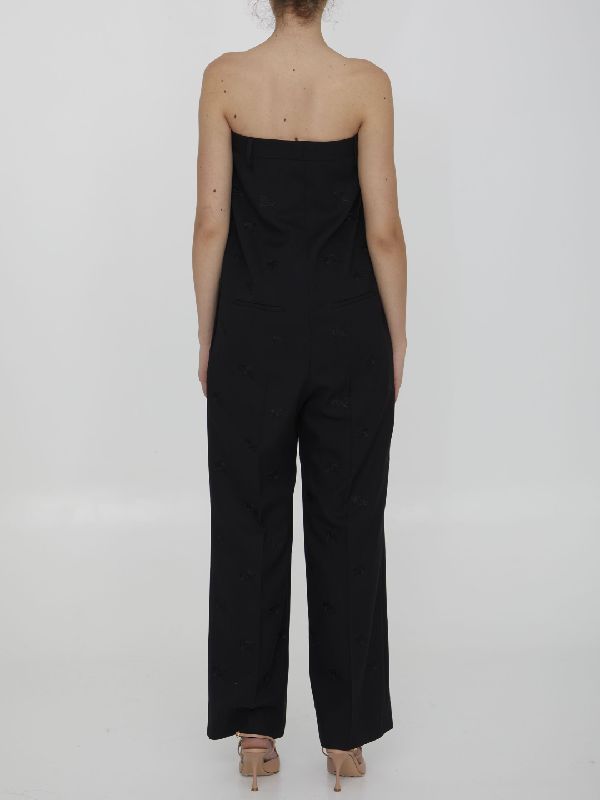 EKD Embroidered Tailored Wool Jumpsuit